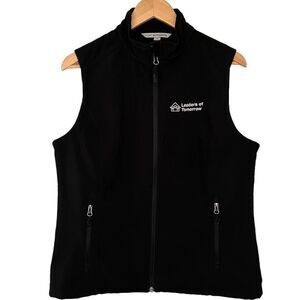 Port Authority CVS Logo Black Zip Up Vest. Pockets. Large.
